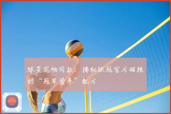 球星宠物同款：揭秘欧冠官方猫粮的“冠军营养”配方